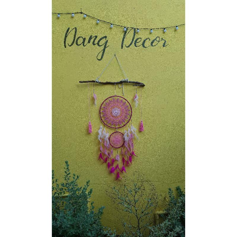 Dreamcatcher hồng bohem