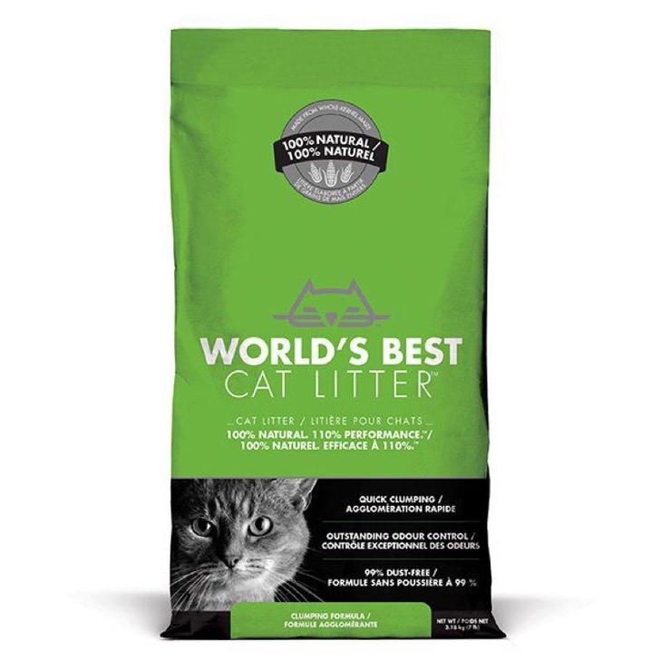 Cát vệ sinh, CÁT VỆ SINH HỮU CƠ CHO MÈO - WORLD'S BEST ORIGINAL UNSCENTED, cát vệ sinh hữu cơ - Bịch 3,18kg