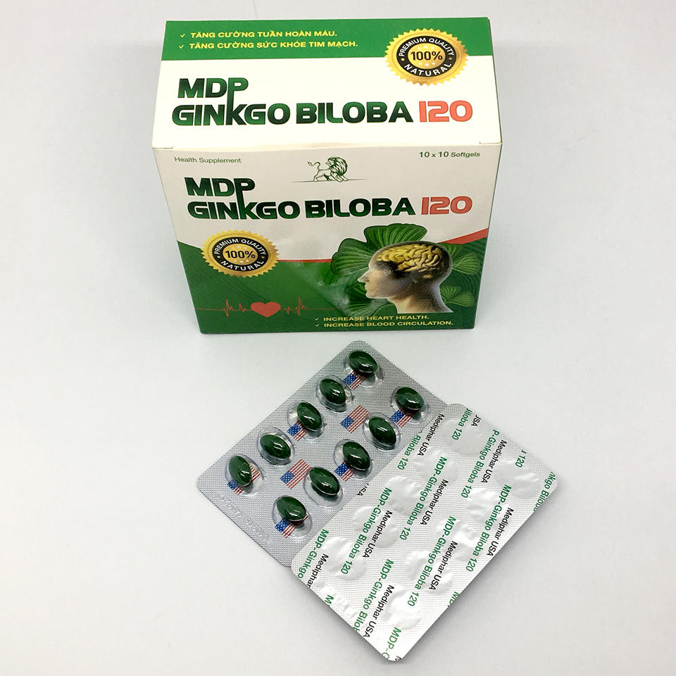 MDP - GINKGO BILOBA 120 Giúp tăng tuần hoàn máu não