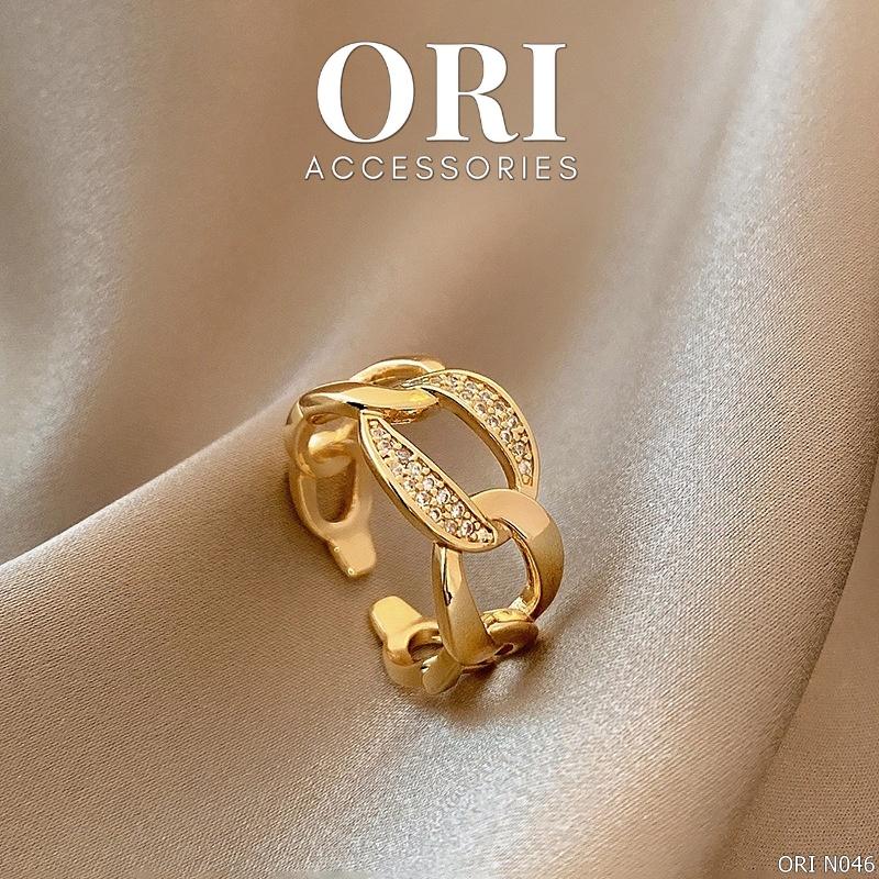 Nhẫn nữ Freesize bản to Sterling cá tính sang trọng ORI ACCESSORIES N046