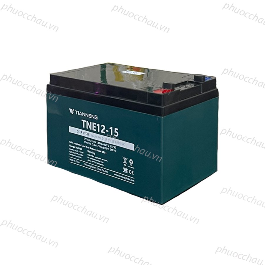 Ắc Quy Xe Đạp Điện Thiên Năng TIANNENG TNE12-15 12V-15AH, acquy dùng cho Loa Kéo, Năng Lượng Mặt Trời