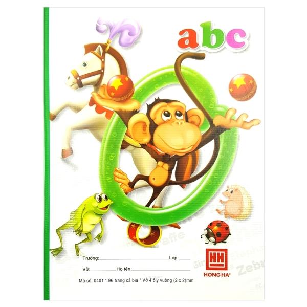 Vở Class ABC - 4 Ô Ly 96 Trang ĐL 100g/m2 - Hồng Hà (Mẫu Màu Giao Ngẫu Nhiên)