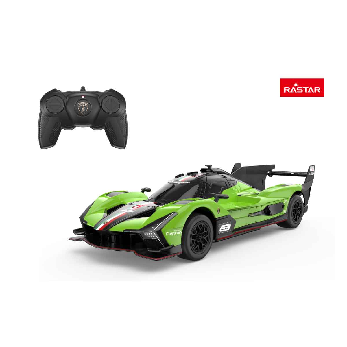 Đồ Chơi Xe Điều Khiển 1:24 Lamborghini SC63 LMDH Xanh Lá RASTAR R10160/GRE