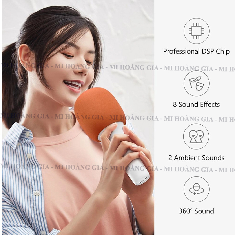 Microphone mini cầm tay không dây Yue Mi - YMMKF007 kết nối Bluetooth - Hàng chính hãng
