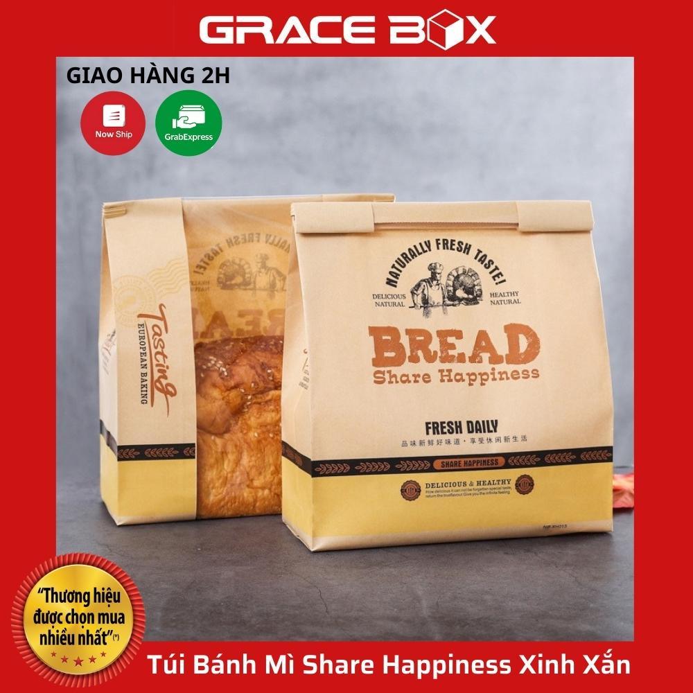 Xấp 10 Túi Bánh Mì Ngọt, Bánh Mì Hoa Cúc Share Happiness Xinh Xắn