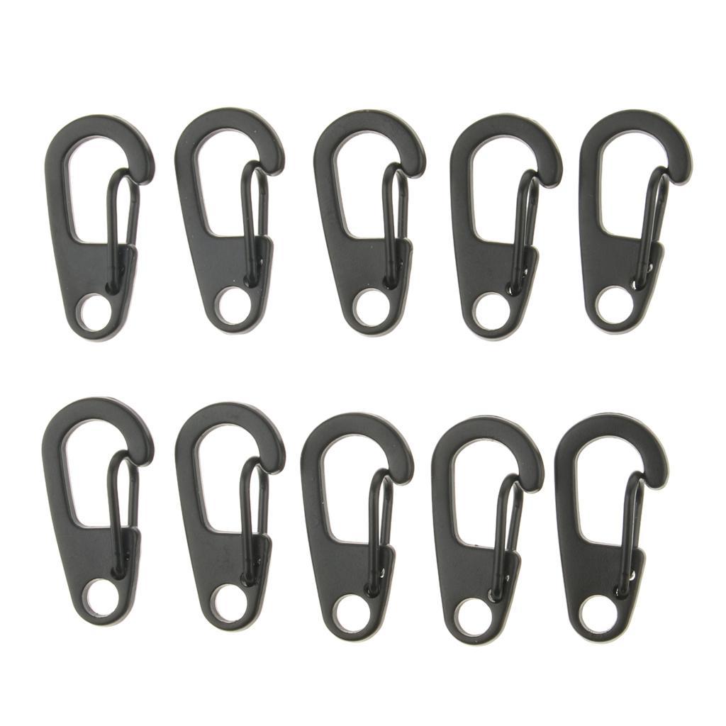 20Pcs Mini Alloy Key Buckle Snap Spring Clip Hook Carabiner Keychain Keyring 26mm for Backpacking, Camping, Hiking, Cycling, Fishing, Kayaking