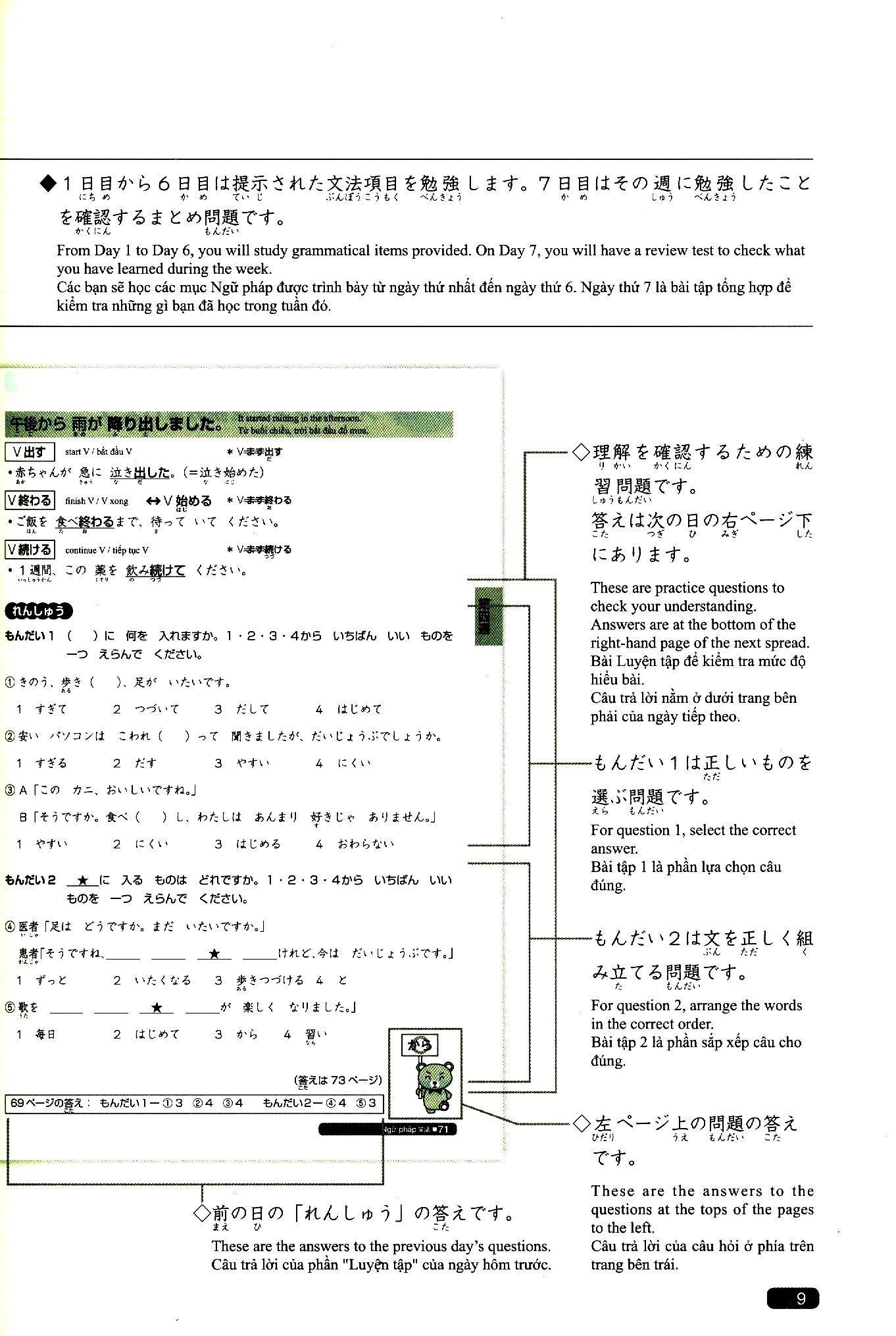 Sách Luyện Thi Năng Lực Nhật Ngữ N4 : Ngữ Pháp , Đọc Hiểu , Nghe Hiểu 5