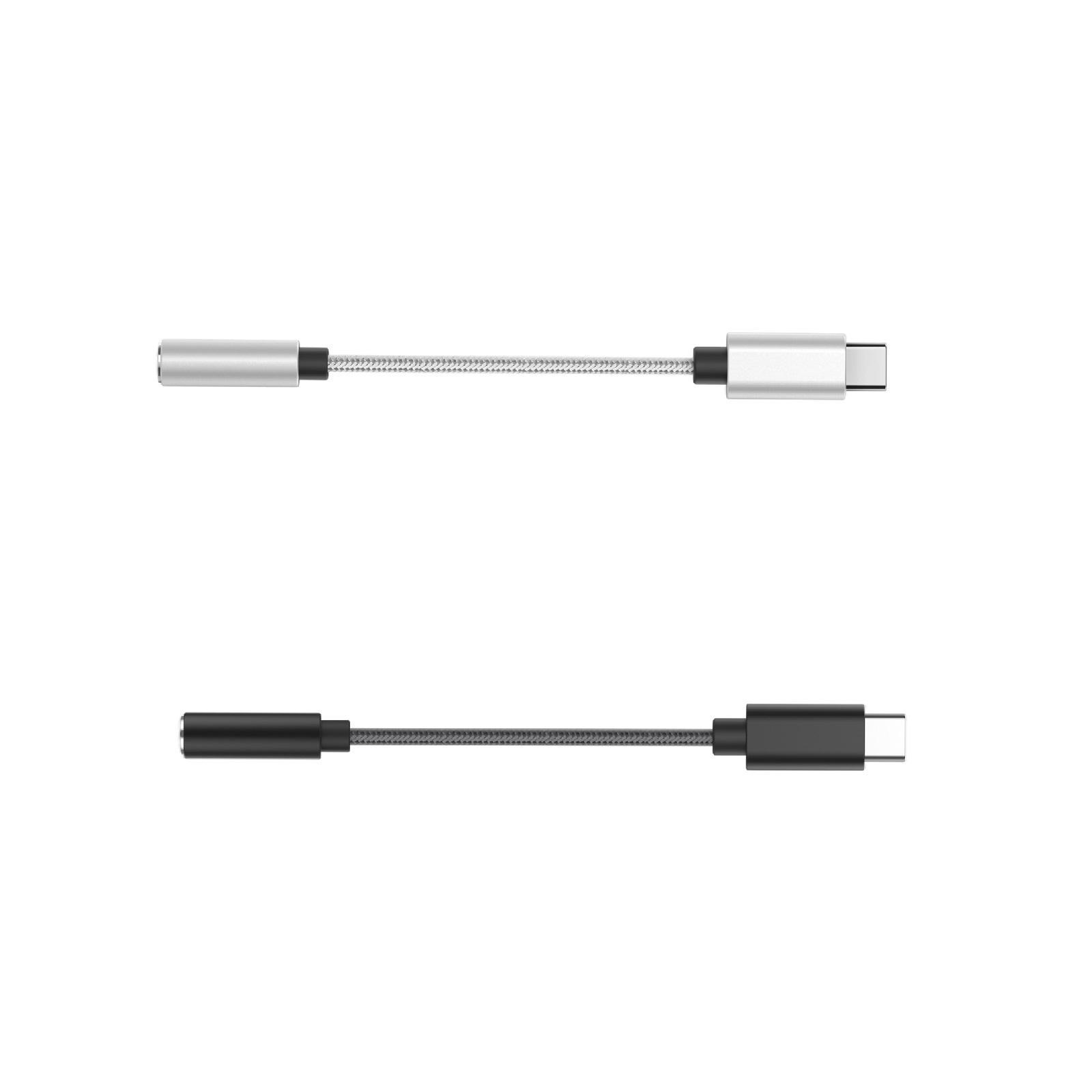 2Pcs Type C to 3.5mm Audio Adapter Headphone Jack Connector for Cellphones