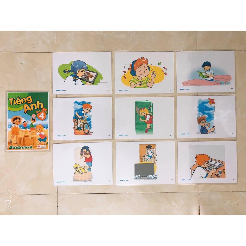 FLASHCARD TIẾNG ANH LỚP 4 - In 2 Mặt Ép plastic