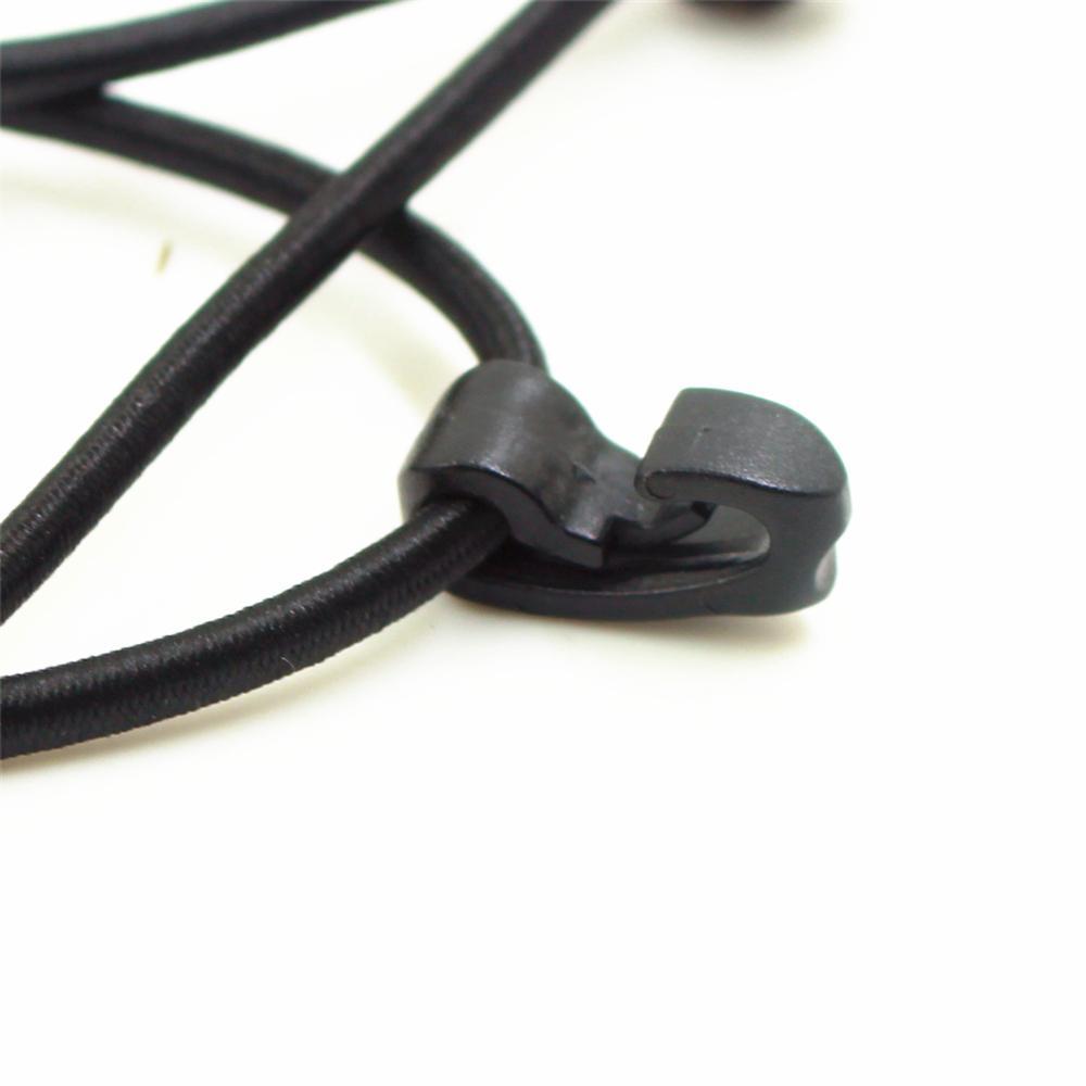 10 Pieces of Buckles Clips Detachable Plastic Hanging with Rope Black for Camping Hiking