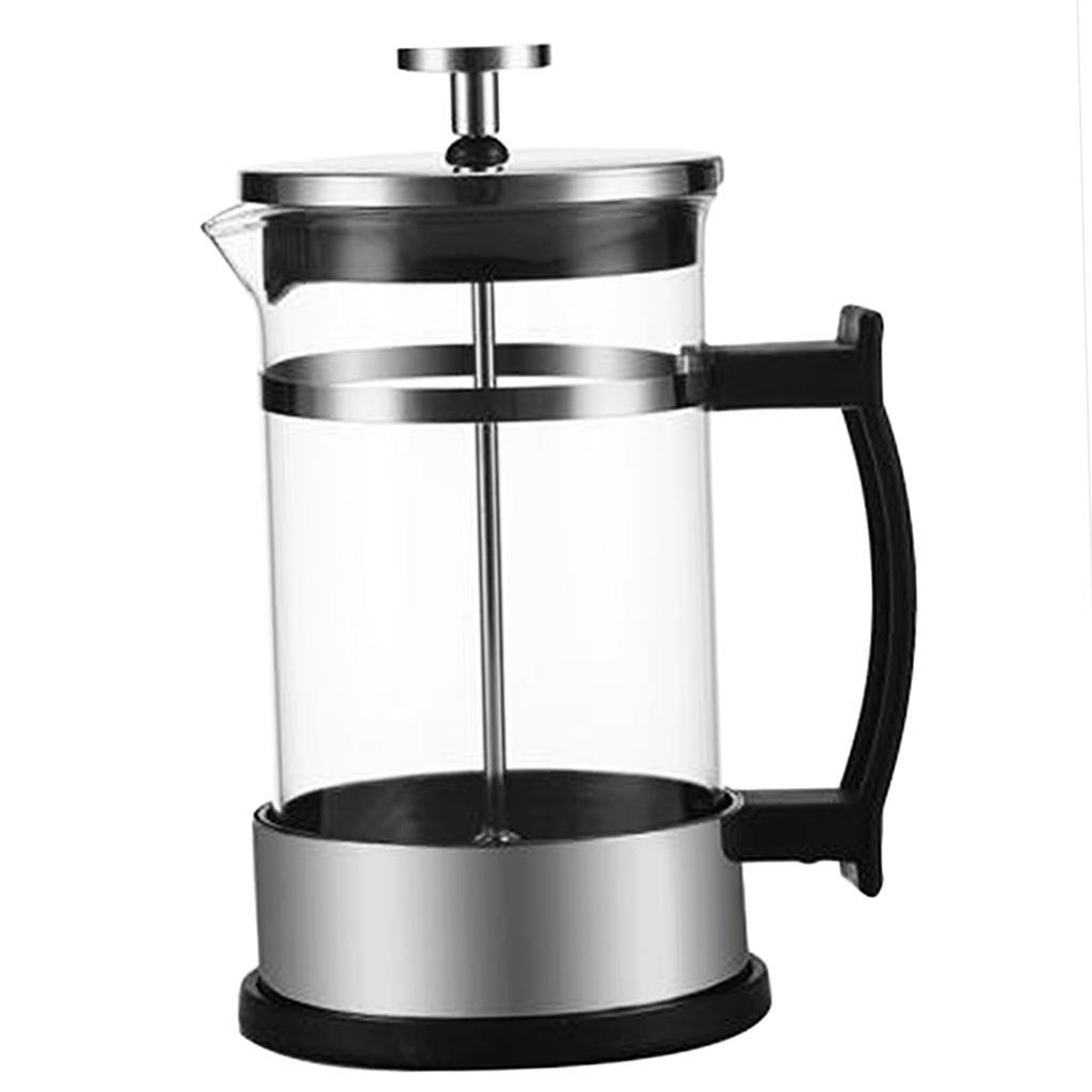 Stainless Cafetiere Tea Coffee Maker Carafe 350ml/ Clear