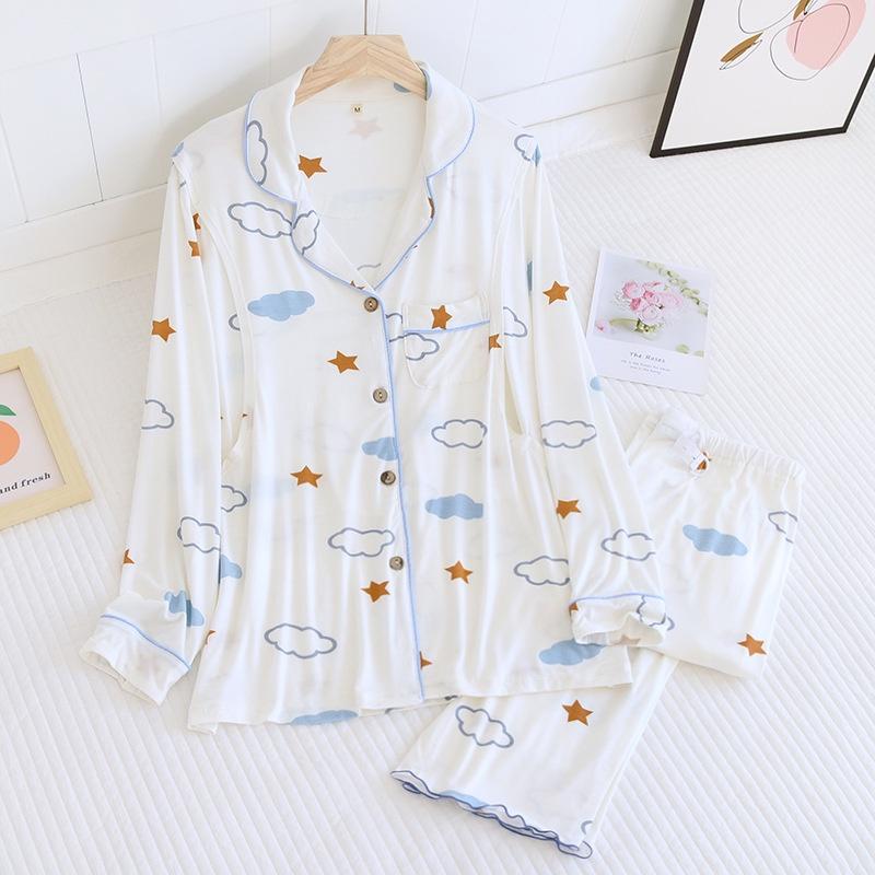 Hình ảnh Đồ Bộ Bầu Cho Con Bú, Pijama sau sinh Cho Mẹ AZ89 Chất Liệu Cotton Co Giãn Hàng Cao Cấp Mặc Hè Thu