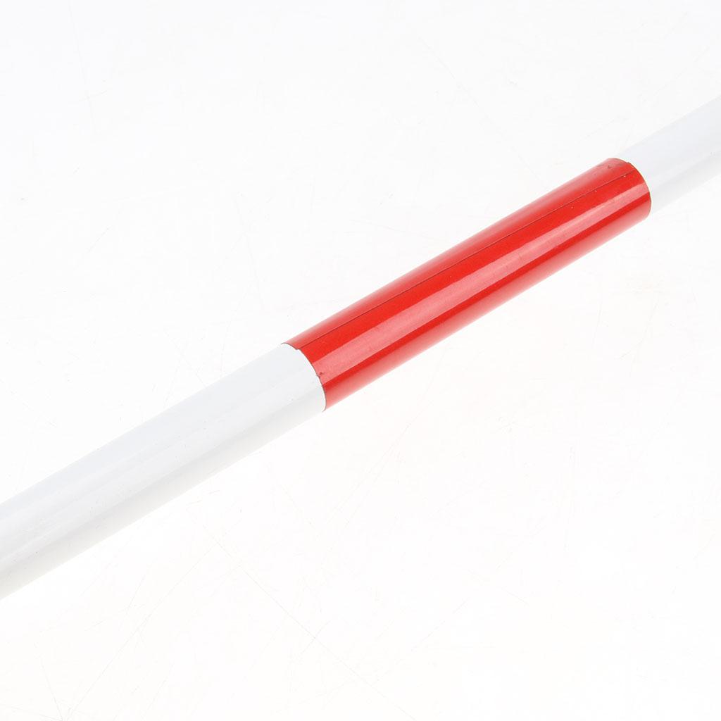 Có Thể Gập Lại Crutch Cane White Walking Stick Phản Quang Màu đỏ 4 Phần