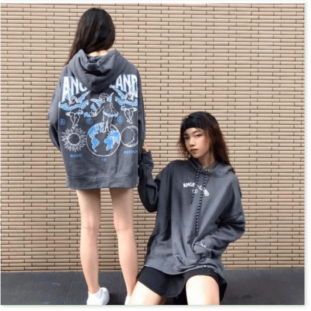 ÁO HOODIE NAM NỮ FORM RỘNG ANGLE - LAND NỈ NGOẠI 2 LỚP TP B.BY