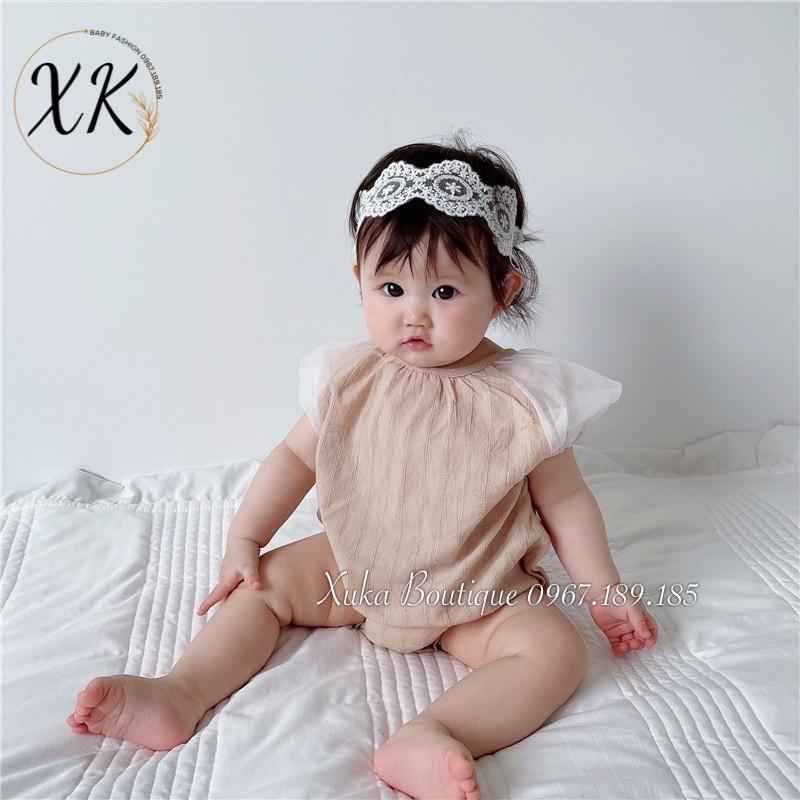 Bodysuit Cộc Tay Bé Gái 0-2 Tuổi Xuka Boutique Set Quần Áo Sơ Sinh 2022 Quảng Châu