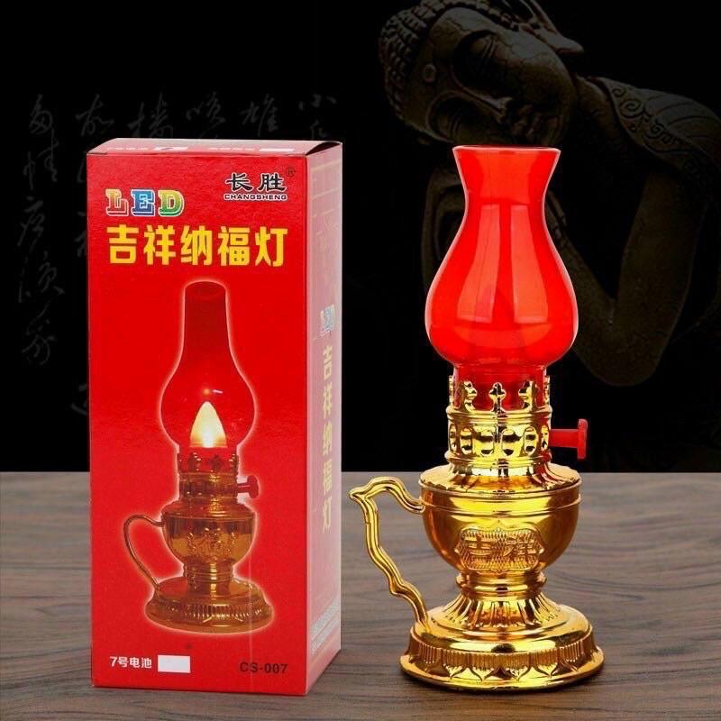 Đèn Thờ Sử Dụng Pin Vĩnh Cửu Kiểu Dáng Cổ Kính Trang Nghiêm, An Toàn Tiết Kiệm Điện Khi Sử Dụng