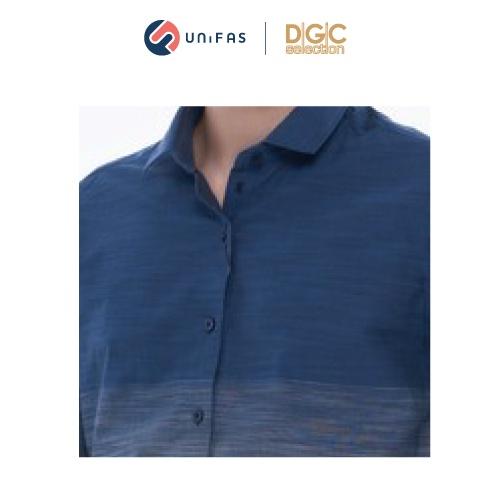 Áo sơ mi nam dài tay công sở DGC chất cotton dáng Slim fit phối màu SASDCB18M-S