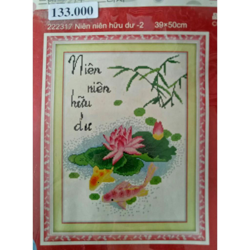Tranh thêu kích thước 39 x 50cm