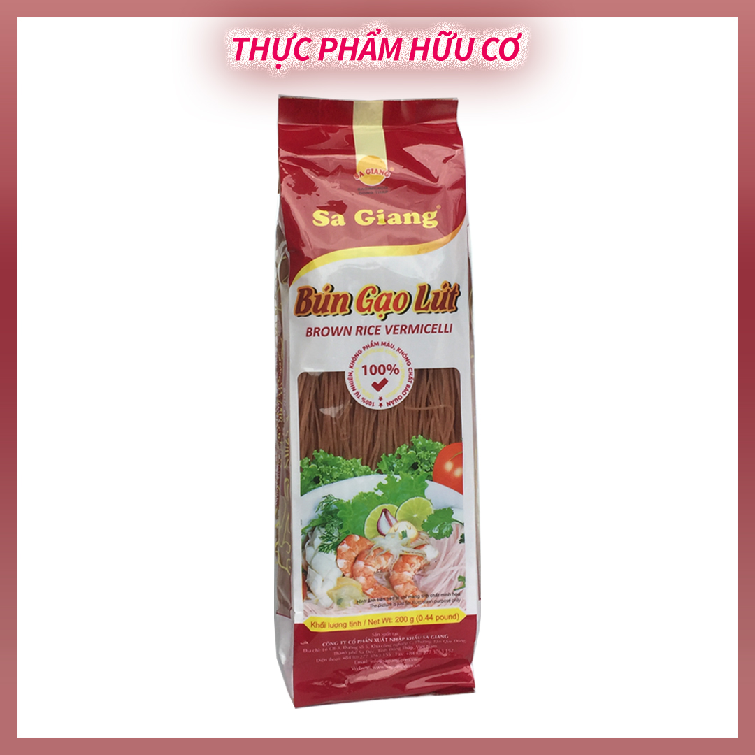 Bún gạo lứt / Sa giang 200G / Giảm cân hiệu quả / Hữu cơ huyết rồng