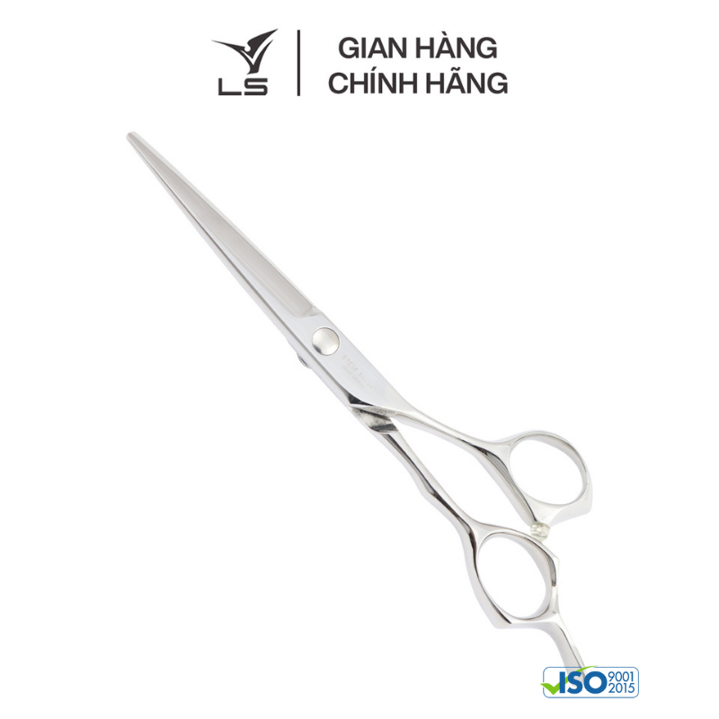 Kéo cắt tóc LS lưỡi thẳng quai offset vênh đỡ ngón cố định PSO/6.0