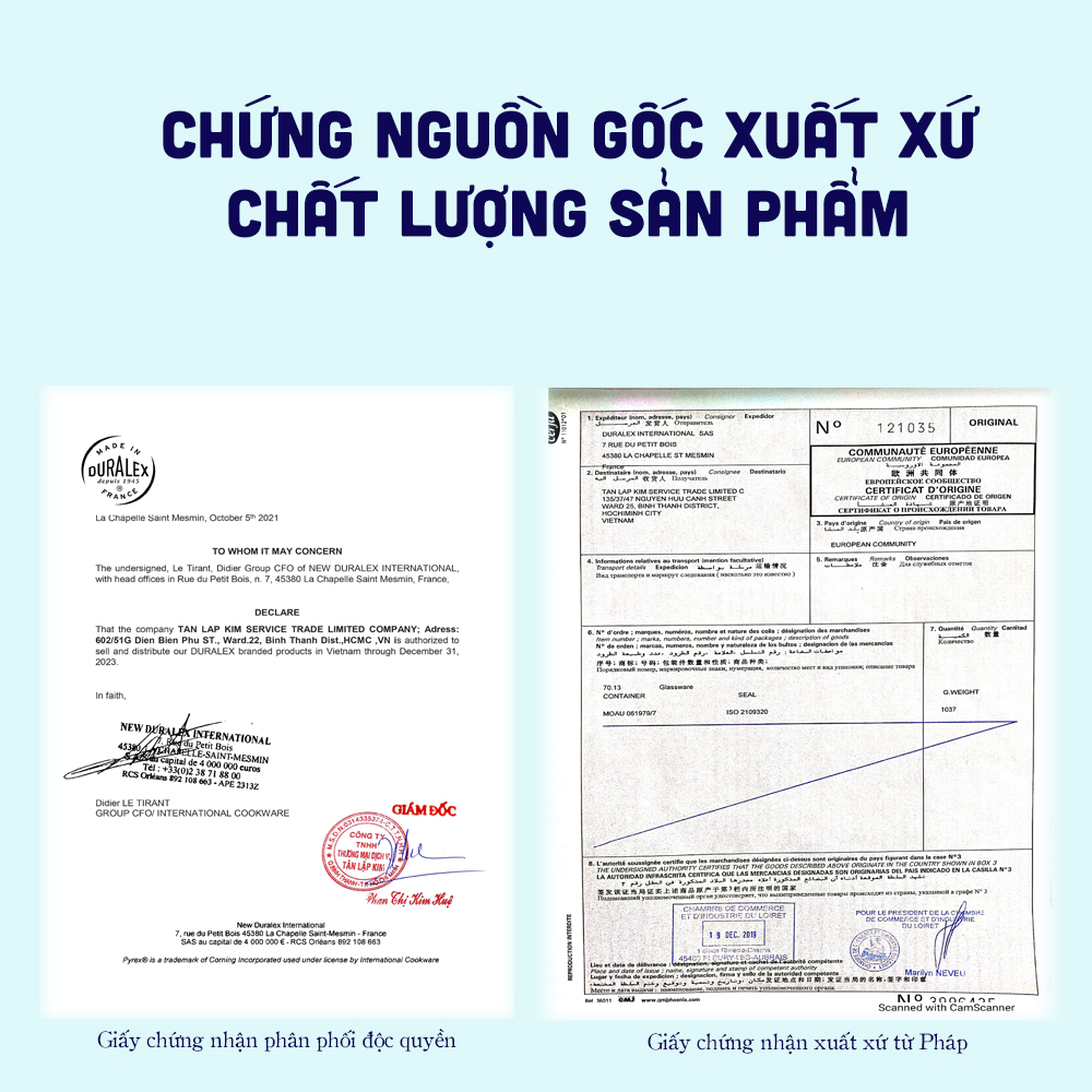 {Hàng chính hãng} Bộ 2 dĩa Duralex - Beau Rigave 19,5 cm Thủy tinh cường lực cao cấp Pháp