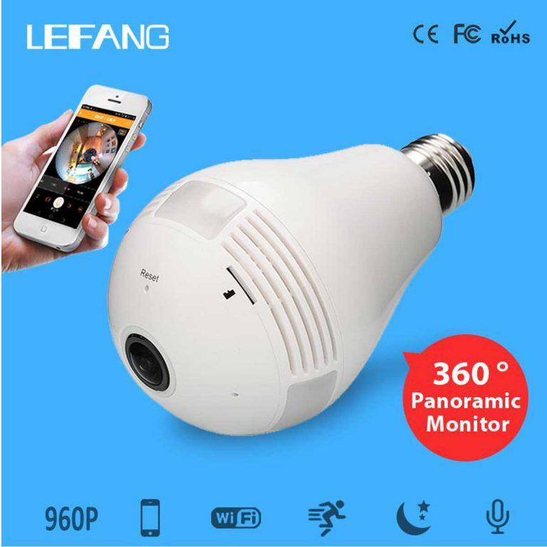 Camera Wifi Hình Bóng Đèn Quan Sát 360 Độ