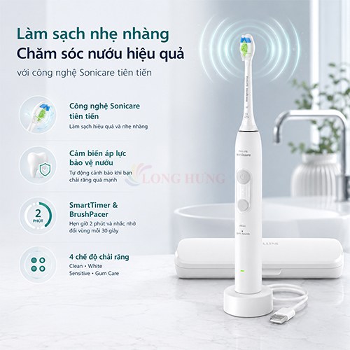 Bàn chải điện Philips Sonicare 4100 HX4043/41 - Hàng chính hãng