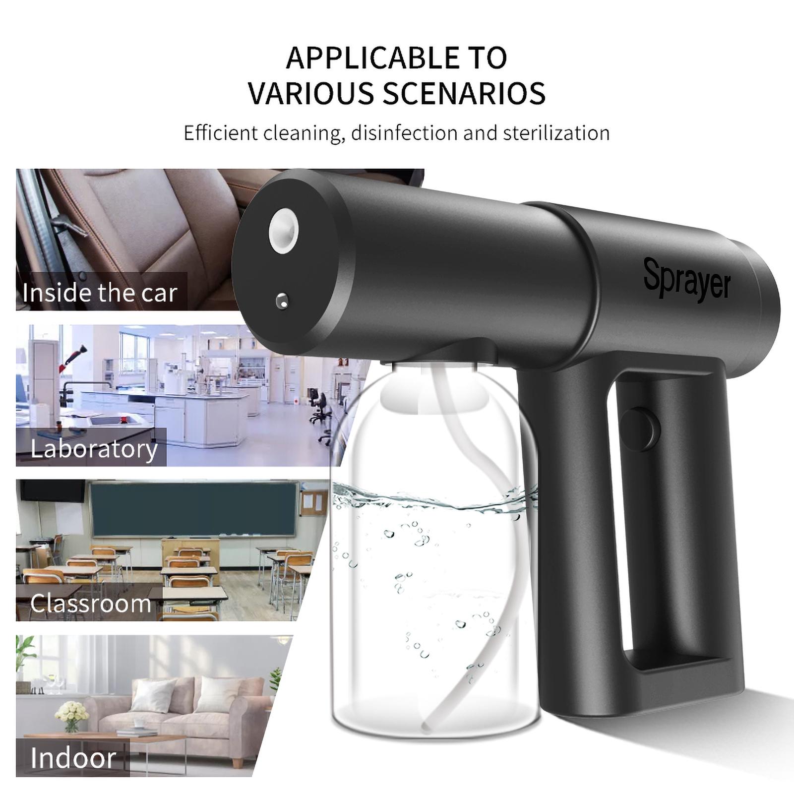 Súng phun tiệt trùng nguyên tử nano 280ml cầm tay sạc USB di động