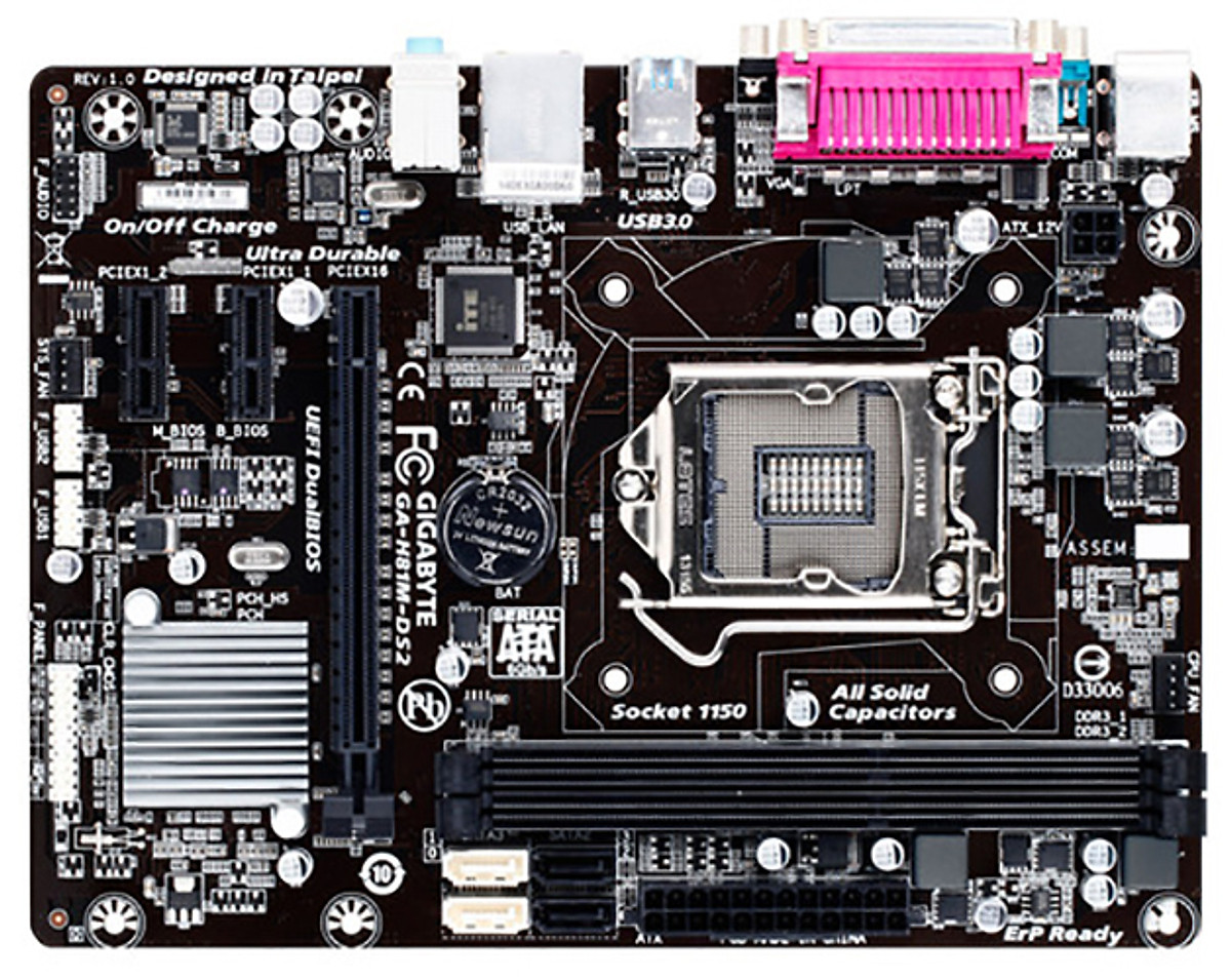 Bo Mạch Chủ Main Gigabyte H81M-DS2 socket LGA1150 - Hàng Nhập Khẩu