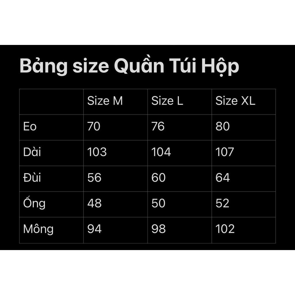 Quần kaki túi hộp Hiphop ống rộng xuông dài cargo pants trơn thời trang cho nữ/nam -hình thật
