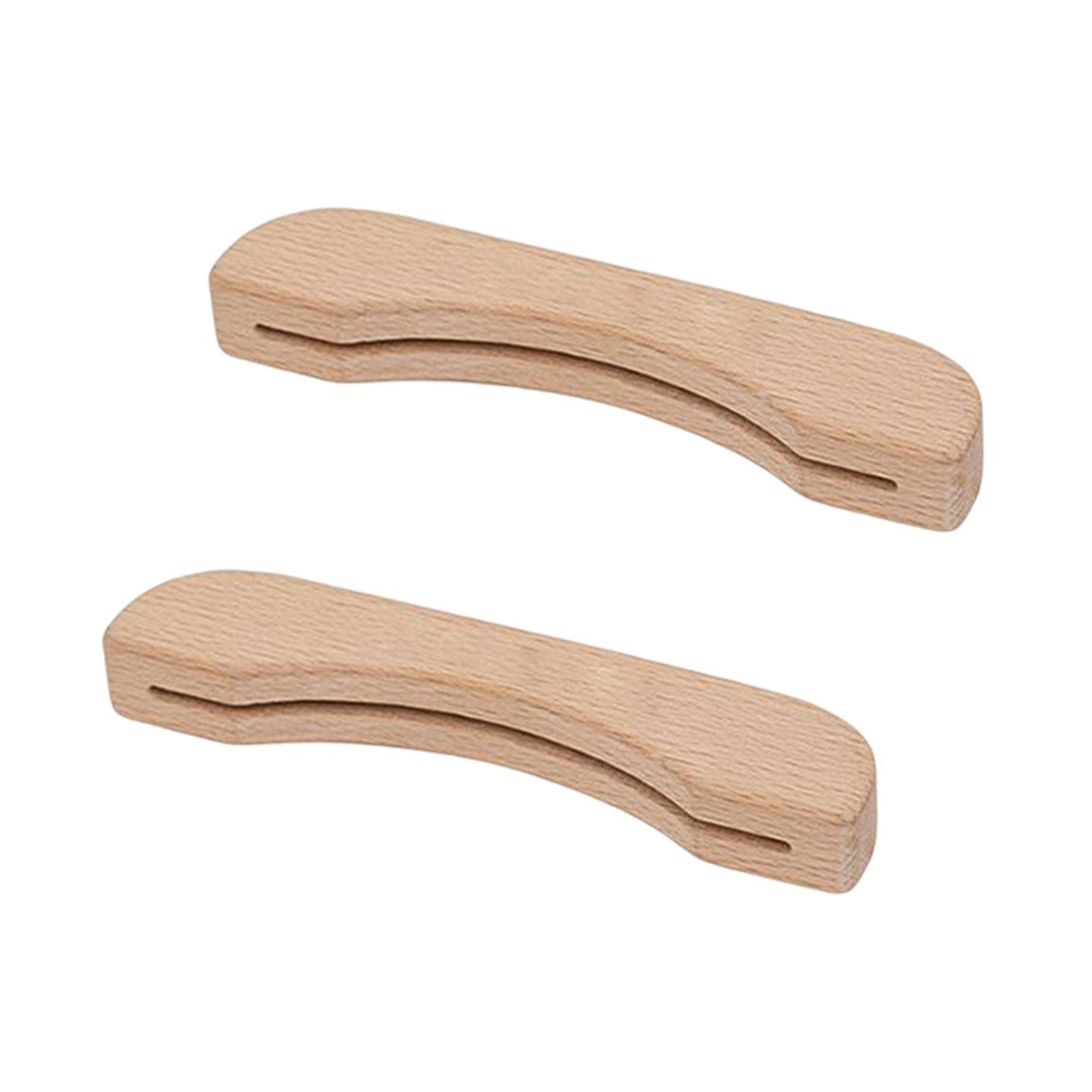 Wooden BBQ Pan Handle Anti Scald Replacement Grip for Griddle Pot Outdoor