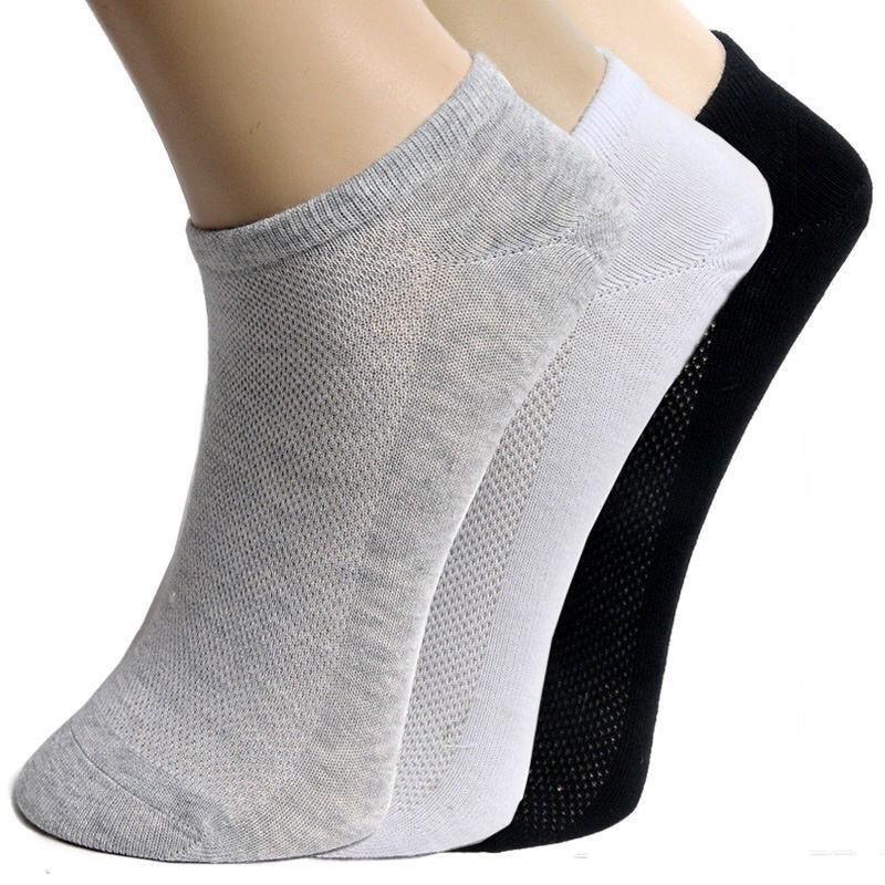 Combo 10 đôi tất lưới nam thông hơi CỔ NGẮN