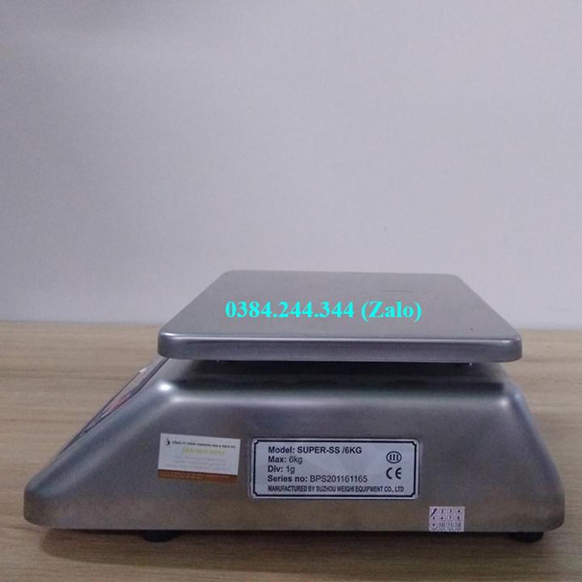 Cân điện tử chống nước Super SS, mức cân tối đa 6kg, độ chia 1g