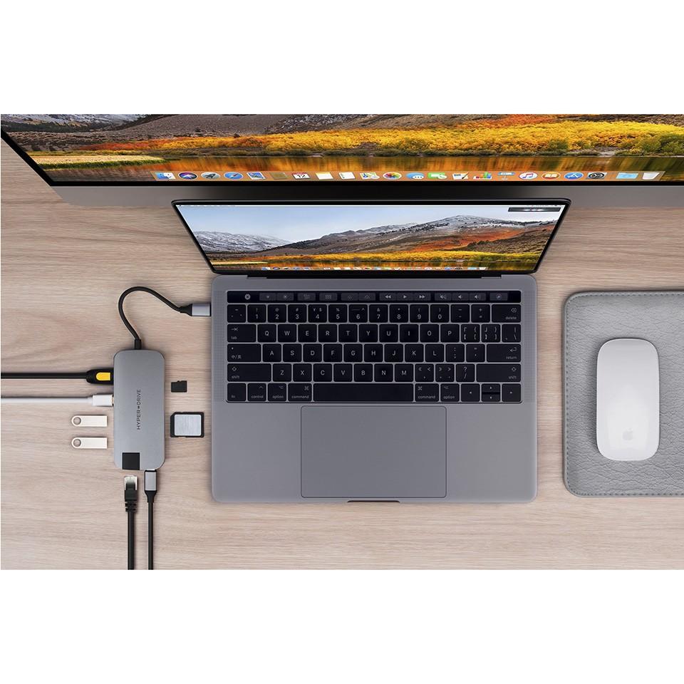 Cổng chuyển HyperDrive Slim 8-in-1 USB-C HUB cho Macbook & Devices - Hàng Chính Hãng
