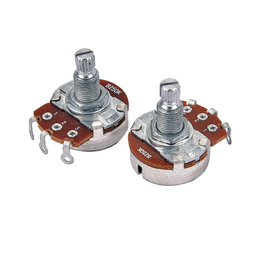 2 Pieces B250K Clubfoot Push Pull Control Guitar Pot for Electric Guitar