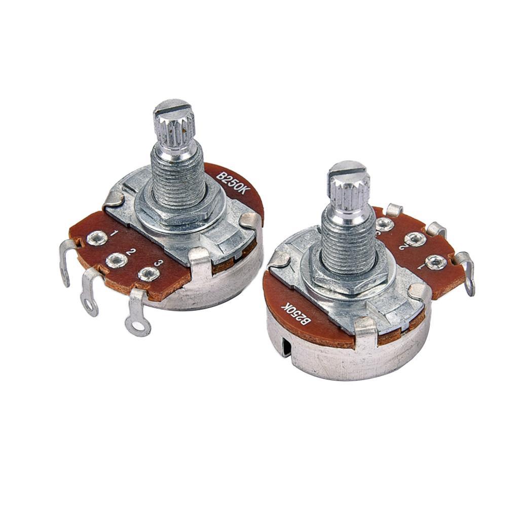 2X 2 Pieces B250K Potentiometer Pot  Electric Bass/ Guitar