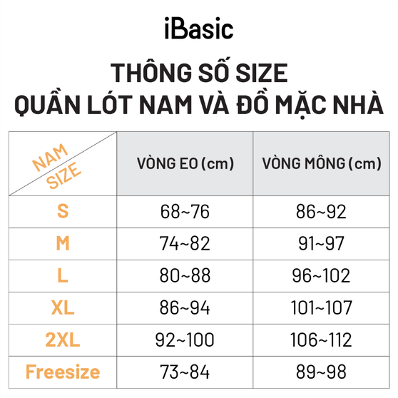 Combo 3 quần lót nam không đường may bonding trunk iBasic PANM104