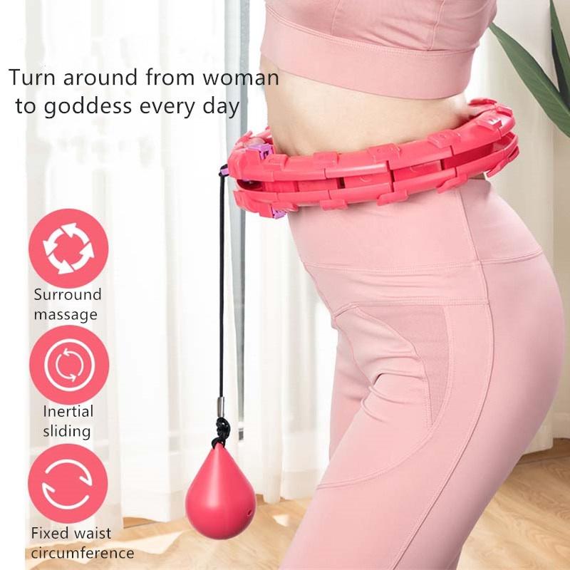 Sports Hoops Yoga Home Fitness Smart Hoop Circle Not Drop Adjustable Waist Training Ring Belly Trainer Abdominal Weight loss
