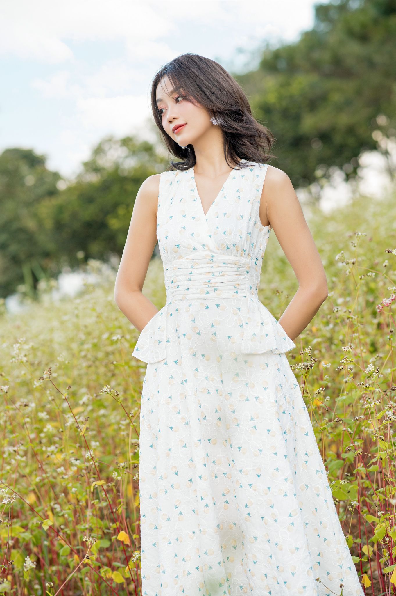 OLV - Đầm Diagonal Ruffle Dress