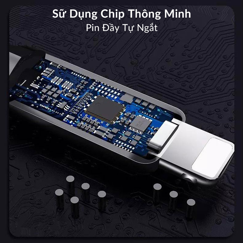 Dây Cáp sạc Lightning Cho iPhone iPad Tự Ngắt Thông Minh Khi Sạc Đầy Remax RC-123i, Dây Dù Siêu Bền Chống Rối, Hỗ Trợ Truyền Dữ Liệu &amp; Sạc Nhanh 2.4A, Có Đèn Led Sáng - Hàng Chính Hãng