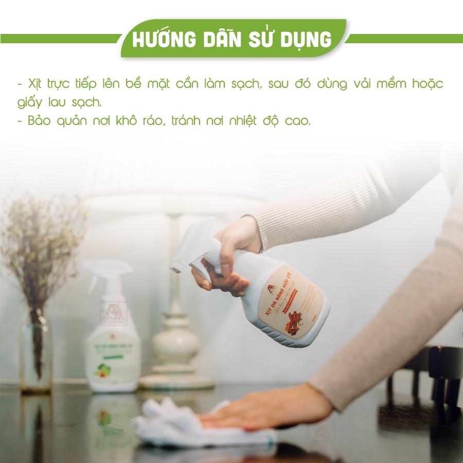 Tẩy đa năng hữu cơ An An hương quế, lau bếp, lau kính, tẩy vết uế 500ml