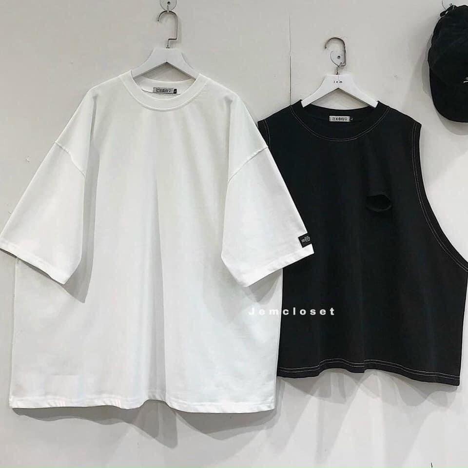 Áo gile đen unisex style Hàn Quốc (kèm áo trong