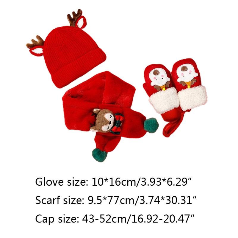 Mùa Đông Mũ Khăn Trẻ Em Găng Tay Hay Bé Găng Tay Cho Bé Với Sừng Hươu Cho Bé Trai Bé Gái Từ 1-3 Cho Bé khăn Phượt