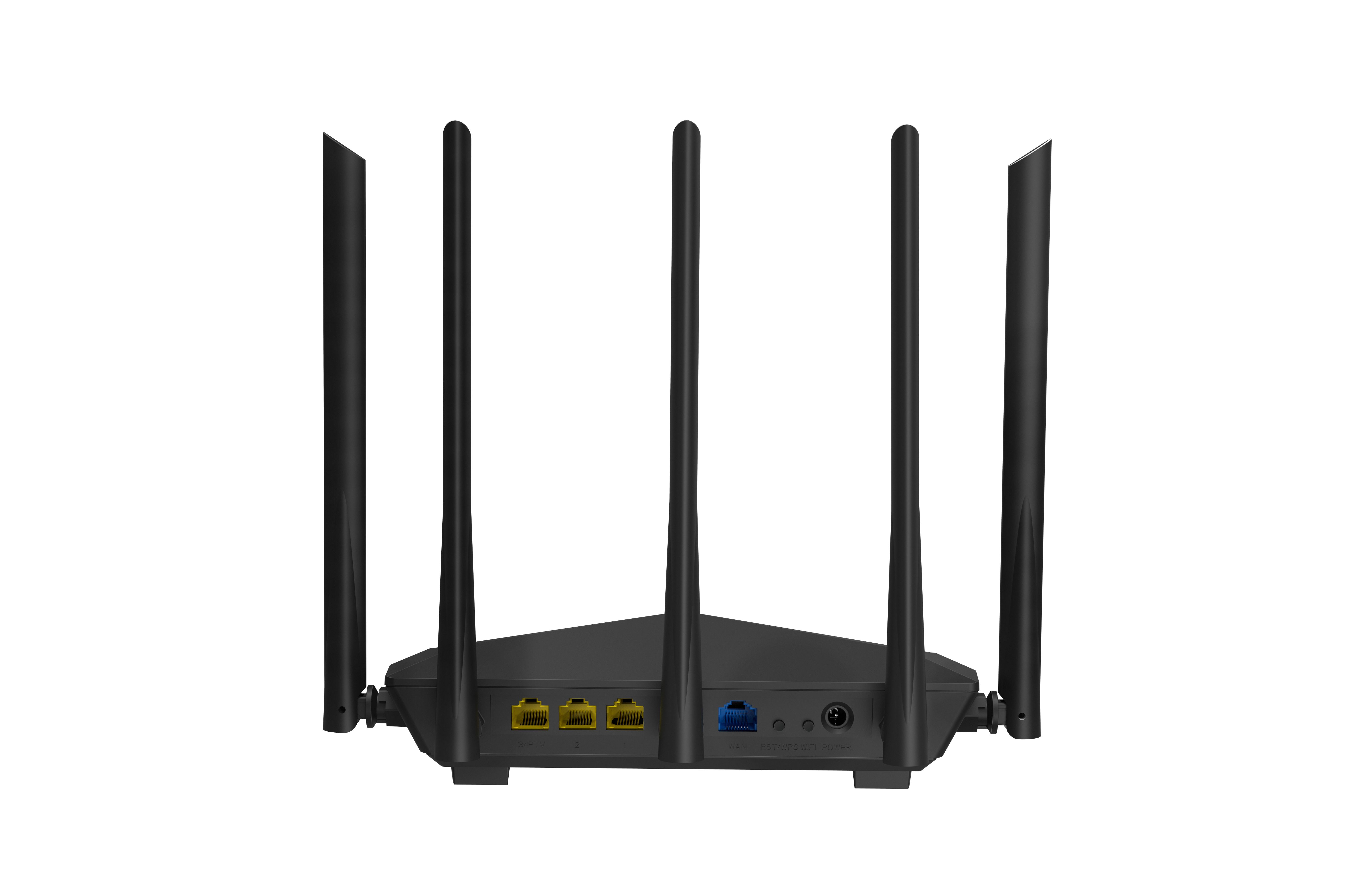 Bộ phát wifi chuẩn 1200 Mbps 5 râu băng tần kép Wireless Router AC7 Tenda hàng chính hãng