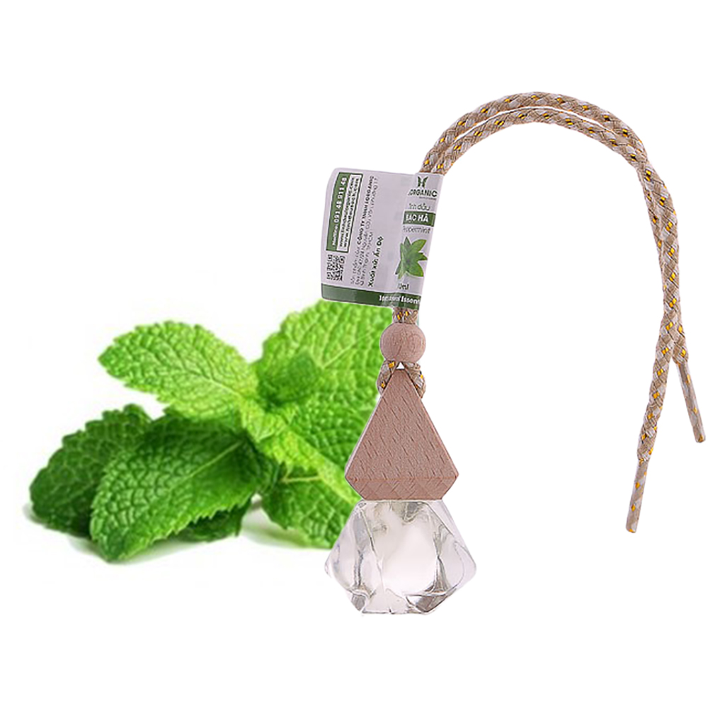 Combo tinh dầu bạc hà Lorganic +tinh dầu bạc hà Lorganic treo xe hơi, tủ áo