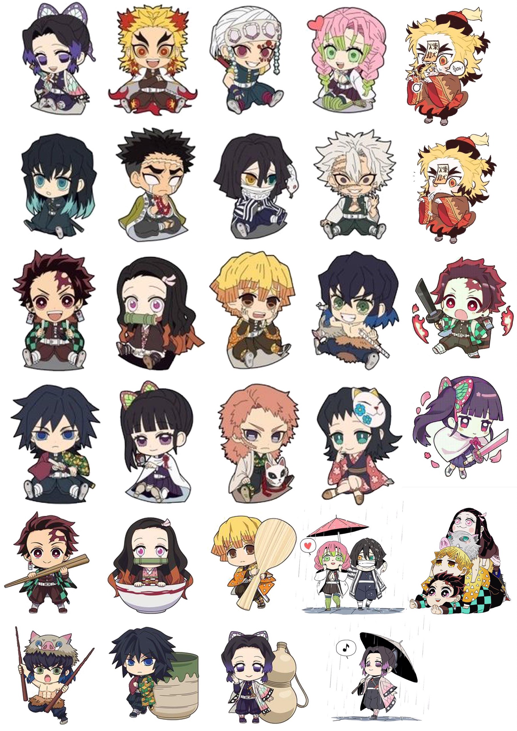 100 ảnh sticker Kimetsu no Yaiba