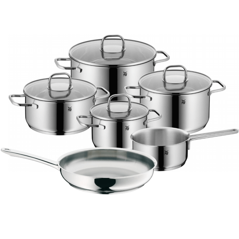 Bộ nồi WMF Inspiration 6 món kèm quánh và chảo thép 24cm hàng chính hãng