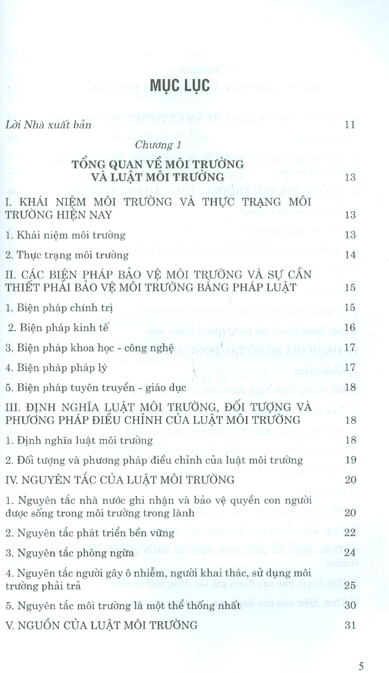 Tập bài giảng Luật Môi trường