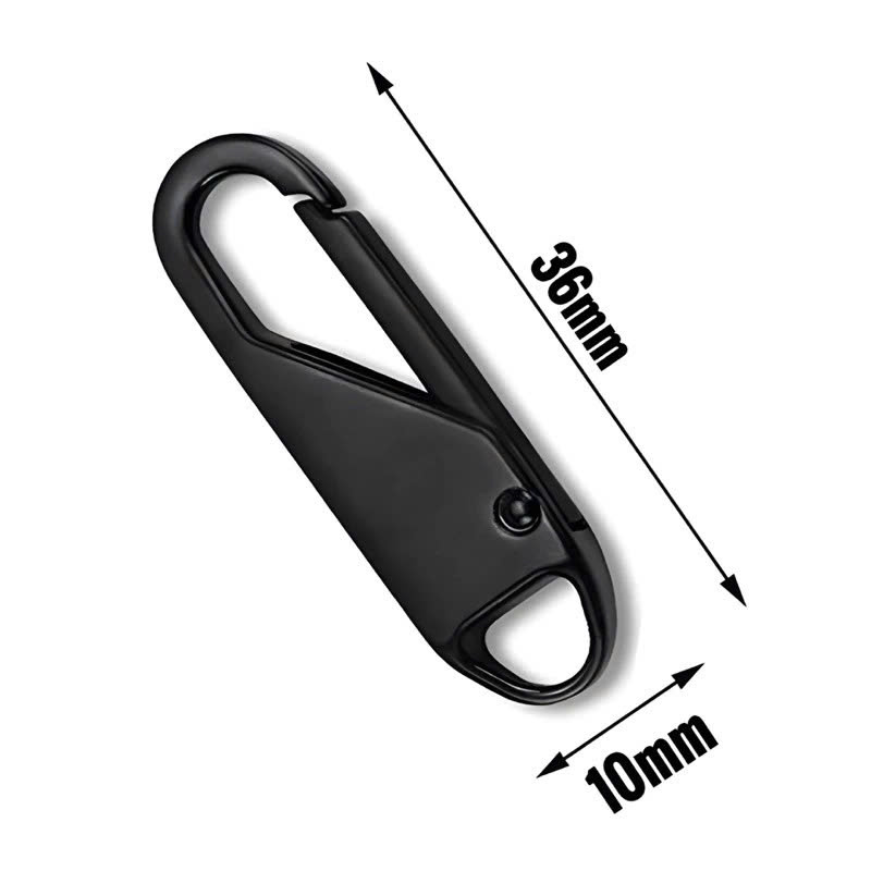 COMBO 3 Móc khóa zip kéo Đầu dây khóa kéo kim loại đồng TRẮNG thay thế cho balo túi xách vali áo khoác quần