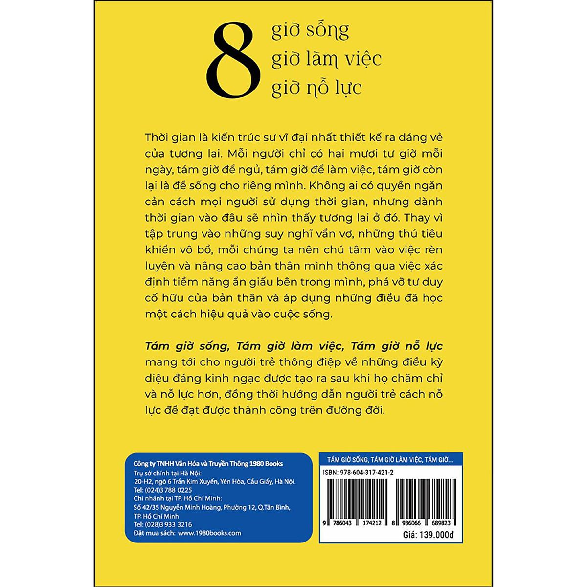 8 Giờ Sống, 8 Giờ Làm Việc, 8 Giờ Nỗ Lực - Bản Quyền
